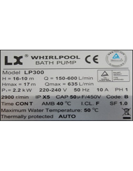 spa pump lx lp 300